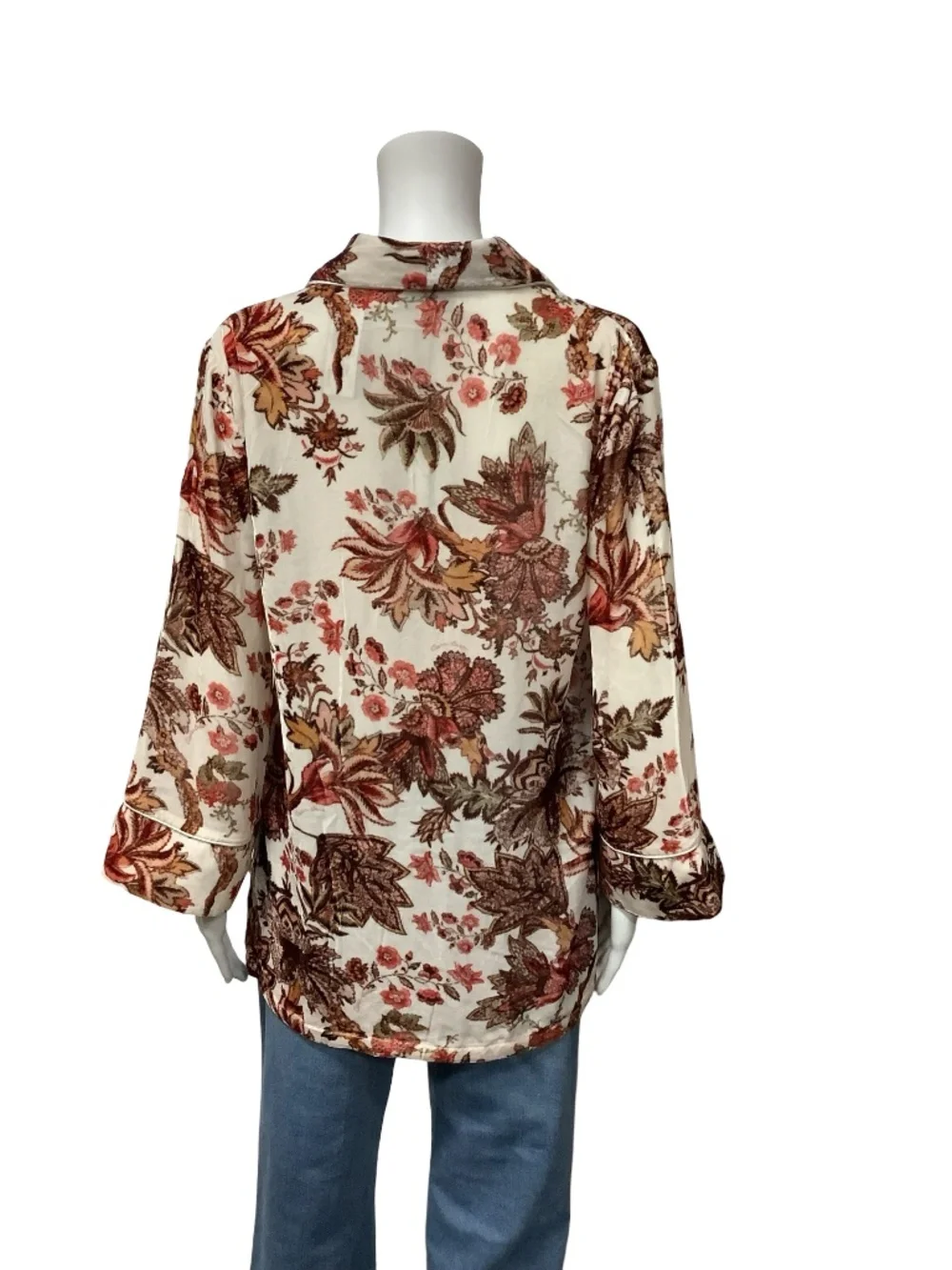 Cara Cara Floral Print Velvet Blazer w/Tags Size: S